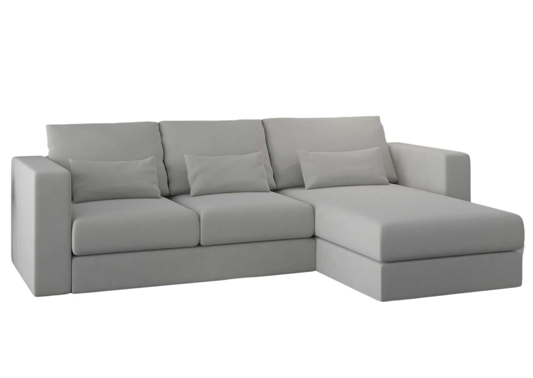 Klasyczny prawy narożnik rozkładany w kolorze szarym